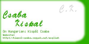 csaba kispal business card