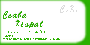 csaba kispal business card